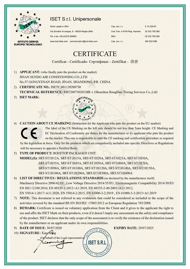 CE para Unit.jpg empaquetados en la azotea SENDO